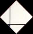 Schilderij No.1: Lozenge with two lines and blue, 1926