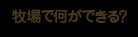 牧場で何ができる？