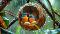 Duelo de Piano y Aves bajo la Lluvia 🌧️🎹 | Fusión Mágica de Naturaleza y Música