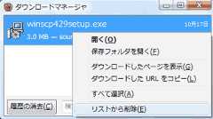 ダウンロードマネージャ