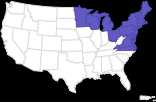 New England/Mid-Atlantic default map image.