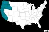 West Coast default map image.