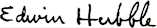  Signature of  Edwin Hubble 
