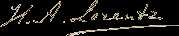  Signature of H.A. Lorentz 