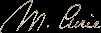  Signature of  Marie Curie 