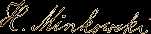  Signature of  Hermann Minkowski 