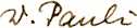  Signature of Wolfgang Pauli 