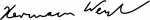  Signature of  Hermann Weyl 