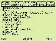 bezout(x,y)