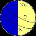  The Earth lighted by the Sun,  between the Spring equinox and the Summer Solstice. 