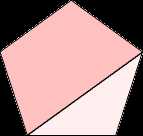 The diagonal of a regular pentagonof unit side is equal to the golden ratio.