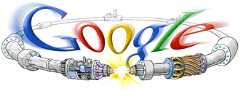 LHC-inspired Google Logo  (Used by Google on 2008-09-10) 