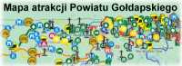 Mapa atrakcji powiatu gołdapskiego - kliknięcie spowoduje otwarcie nowego okna