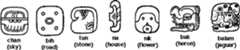 Some Mayan logograms