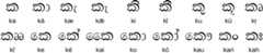 Sinhala vowel diacritics with ka
