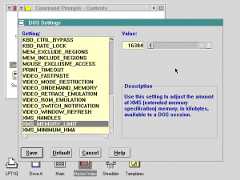 OS/2 2.0 LA DOS settings