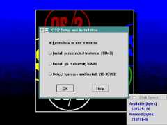 OS/2 2.0 LA GUI install start