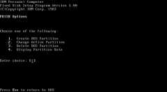 DOS 2.0 FDISK