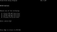 MS-DOS 2.11 WYSEpc FDISK