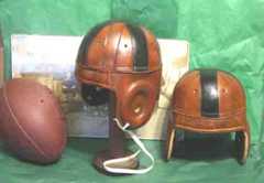 leather football helmet