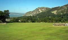 Approach to the 1st-10th green, penmaenmawr golf course