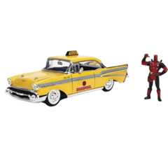 HOLLYWOOD RIDES DEADPOOL TAXI 1/24 DIE-CAST VEHICLE  (C