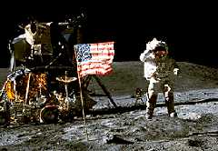 Astronaut John Young on the Moon