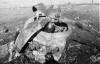 Photo of the engine of Hampden AE433 after crashing in Holland, 8/9 November 1941