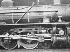 Rotary cam valve gear on a South African Railways locomotive