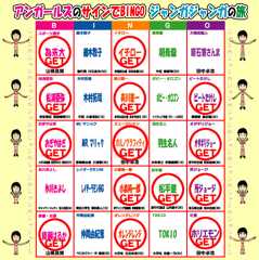 アンガールズのサインでBINGO　ジャンガジャンガの旅