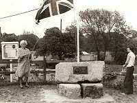May Coles opening the new bridge at Woollard (image kindly supplied by Richard Denning)