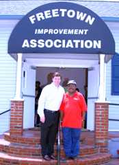 Senator Simonaire attends Freetown Open House Day.