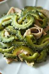 ゴーヤとハムのマヨ炒めの写真