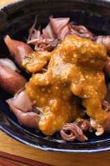 ほたるいかの酢味噌がけの写真