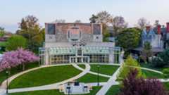 Aerial of the Chapel of St. Joseph in the spring