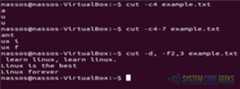 Linux cut Examples: Cut Examples 1-3