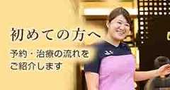 初めての方へ　予約・治療の流れをご紹介します。