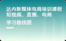 新媒体电商从入门到精通学习路线图