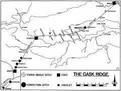 Plan of the Gask Ridge, marking Raith