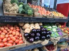 iPhone 7 Plus sample shotColorful vegetable display at a market stand.