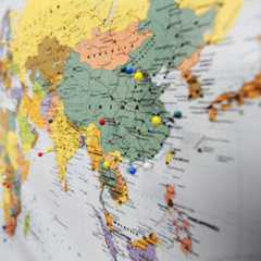 Map of globe