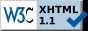 Valid XHTML 1.1