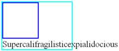 Image illustrating the effect of an unbreakable piece of content  being reflowed to just after a float which left insufficient room next to it  for the content to fit.