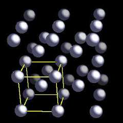 Lithium crystal structure image (ball and stick style)