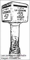 Wegwijzer van het type Michelin
