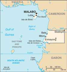 SIMPLE Map of Equatorial Guinea