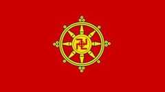 [Flag of                          People's Republic of Tannu Tuva                          (reconstruction) 1922-1925]