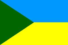 [Ukrainian                          Republic of the Far East (Green Ukraine) flag                          proposal (Russia)]