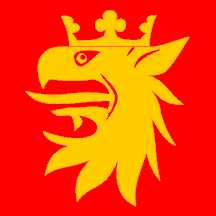[Armorial Flag of County of Skane (Sweden)]