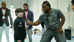 WWE Royal Rumble School Visit Photo